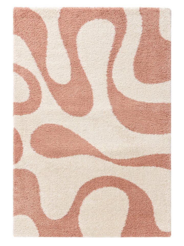 benuta Hochflor-Teppich Louise, rechteckig, Höhe: 21 mm, Teppich Wohn-, Ess- und Schlafzimmer, Flur, Kunstfaser, Gemütlich – Bild 2 von 5