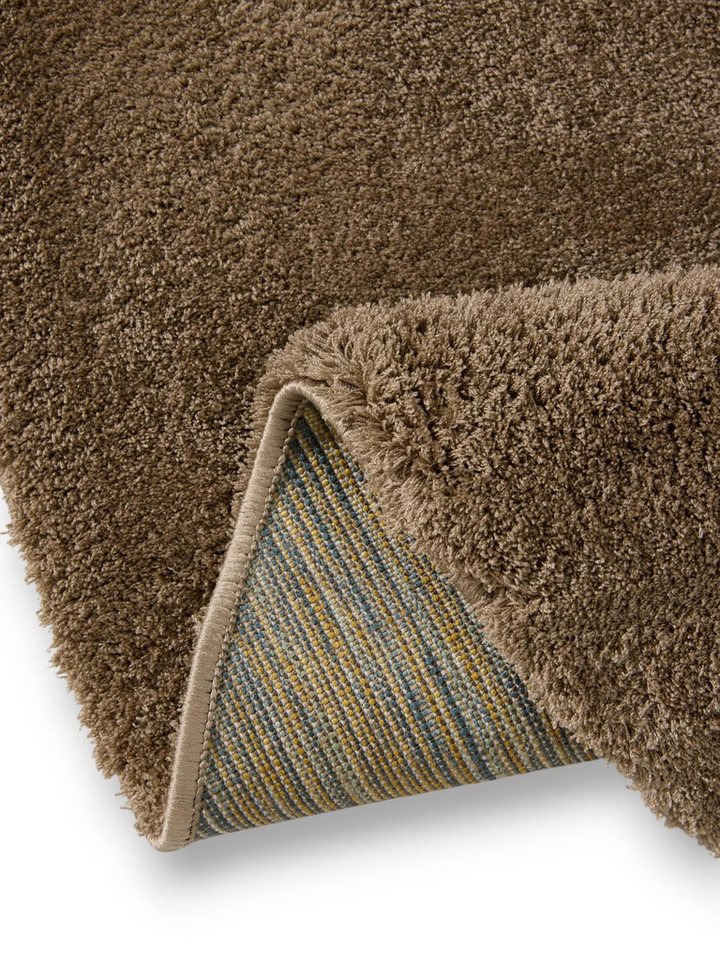 benuta Hochflor-Teppich Soda, rund, Höhe: 21 mm, Teppich Wohnzimmer, Schlafzimmer, Esszimmer, Flur, Kunstfaser, Cozy – Bild 4 von 5