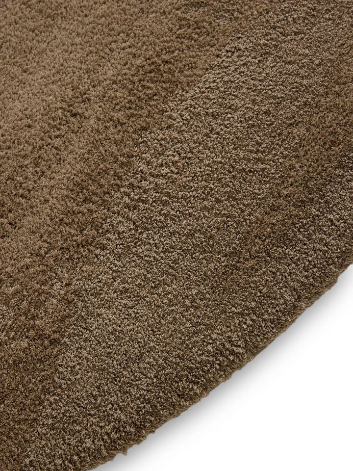 benuta Hochflor-Teppich Soda, rund, Höhe: 21 mm, Teppich Wohnzimmer, Schlafzimmer, Esszimmer, Flur, Kunstfaser, Cozy – Bild 5 von 5