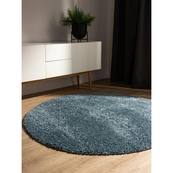 benuta Hochflor-Teppich Soho, rund, Höhe: 31 mm, Teppich Wohnzimmer, Schlafzimmer, Esszimmer, Rutschfest, Waschbar