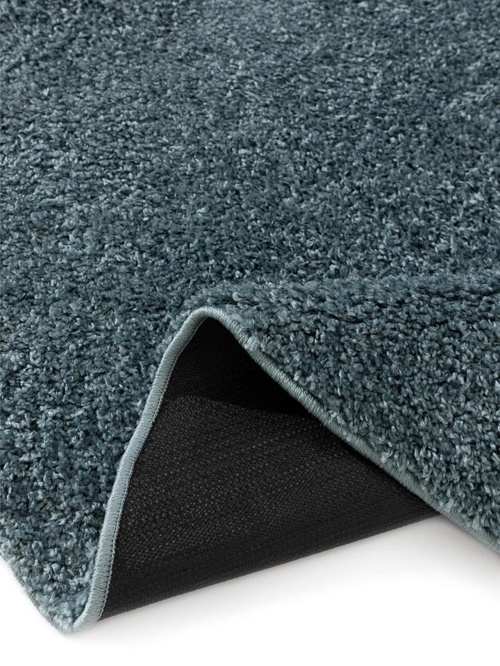 benuta Hochflor-Teppich Soho, rund, Höhe: 31 mm, Teppich Wohnzimmer, Schlafzimmer, Esszimmer, Rutschfest, Waschbar – Bild 4 von 5