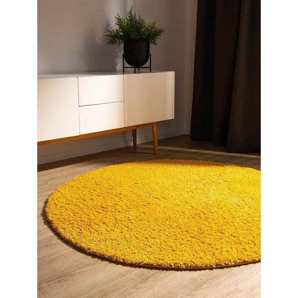 benuta Hochflor-Teppich Soho, rund, Höhe: 31 mm, Teppich Wohnzimmer, Schlafzimmer, Esszimmer, Rutschfest, Waschbar