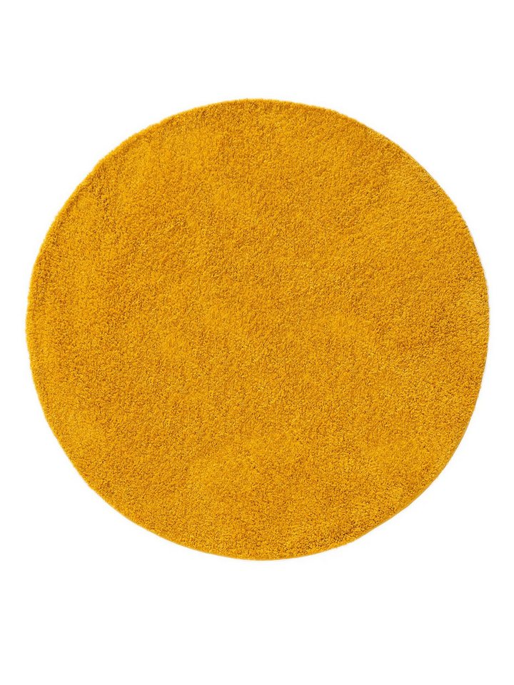 benuta Hochflor-Teppich Soho, rund, Höhe: 31 mm, Teppich Wohnzimmer, Schlafzimmer, Esszimmer, Rutschfest, Waschbar – Bild 2 von 5