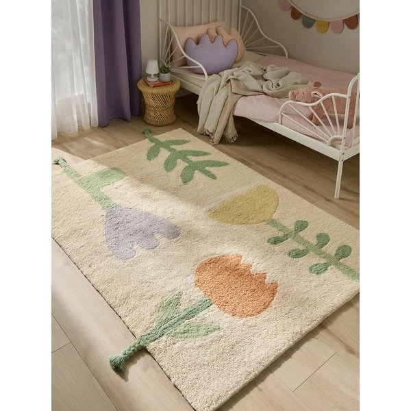 benuta Kinderteppich Fleur, rechteckig, Höhe: 11 mm, Kunstfaser, Berber, Ethno-Style, Wohnzimmer