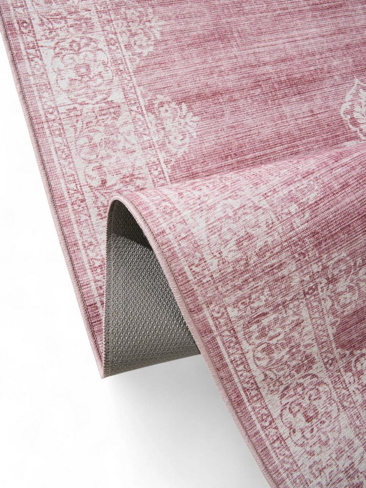 benuta Läufer Laury, rechteckig, Höhe: 5 mm, Teppich Wohnzimmer, Schlafzimmer, Esszimmer, Flur, Kunstfaser, Cozy – Bild 4 von 5