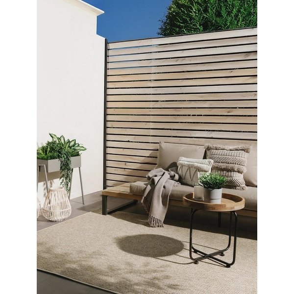 benuta Outdoorteppich Iowa, rechteckig, Höhe: 5 mm, Outdoor Teppich Garten, Terrasse, Balkon, Küchenteppich, Wetterfest