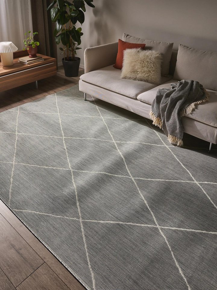 benuta Outdoorteppich Metro, rechteckig, Höhe: 6 mm, In- & Outdoorteppich, Robust für Garten, Terrasse, Balkon, Küche – Bild 4 von 5