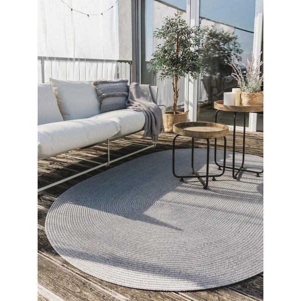 benuta Outdoorteppich Nandi, oval, Höhe: 5 mm, In- & Outdoorteppich, Robust für Garten, Terrasse, Balkon, Küche