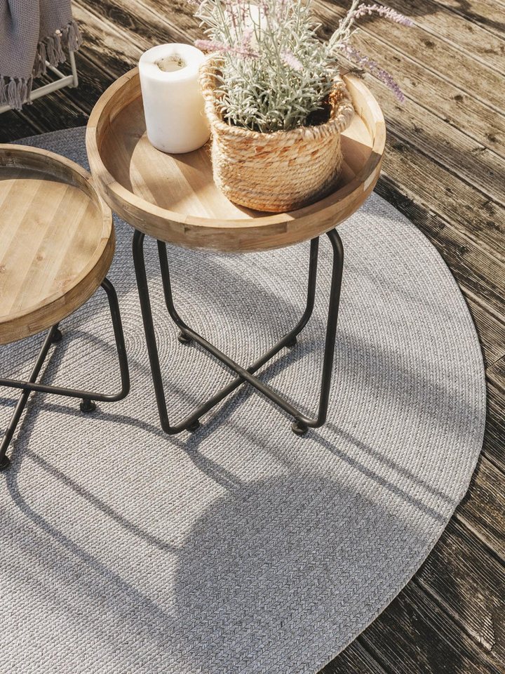 benuta Outdoorteppich Nandi, oval, Höhe: 5 mm, In- & Outdoorteppich, Robust für Garten, Terrasse, Balkon, Küche – Bild 3 von 5