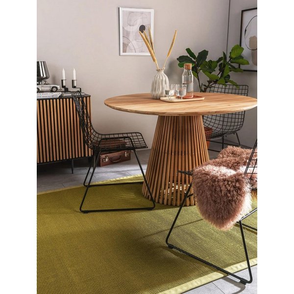 benuta Sisalteppich Sana, rund, Höhe: 5 mm, 100% Sisal Naturfaser, Teppich Wohnzimmer, Esszimmer, Schlafzimmer
