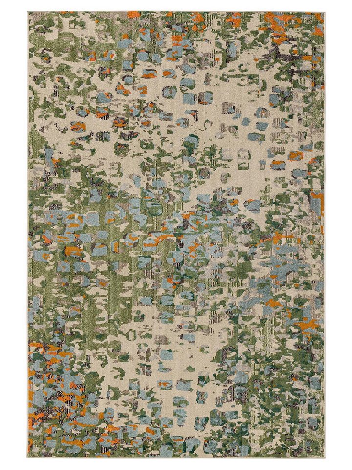 benuta Teppich Casa, rechteckig, Höhe: 11 mm, Teppich Wohnzimmer, Esszimmer, Schlafzimmer, Flur, Farbenfroh, Retro – Bild 2 von 5