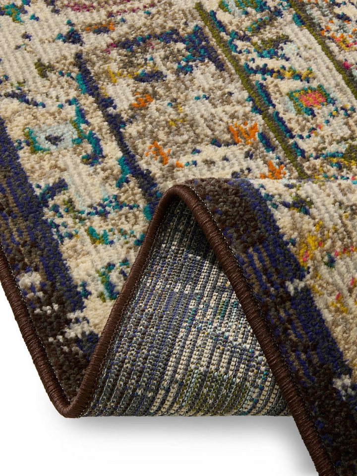 benuta Teppich Casa, rechteckig, Höhe: 11 mm, Teppich Wohnzimmer, Esszimmer, Schlafzimmer, Flur, Farbenfroh, Retro – Bild 4 von 5