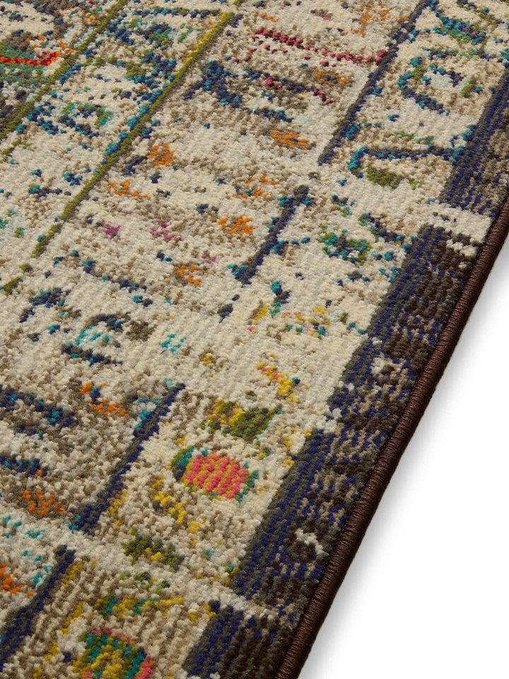 benuta Teppich Casa, rechteckig, Höhe: 11 mm, Teppich Wohnzimmer, Esszimmer, Schlafzimmer, Flur, Farbenfroh, Retro – Bild 5 von 5
