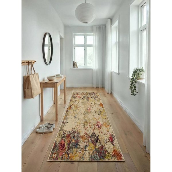 benuta Teppich Casa, rechteckig, Höhe: 11 mm, Teppich Wohnzimmer, Esszimmer, Schlafzimmer, Flur, Farbenfroh, Retro