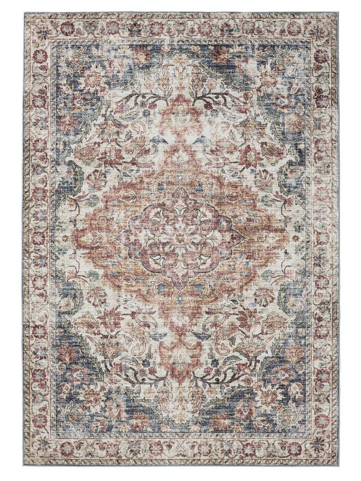 benuta Teppich George, rechteckig, Höhe: 5 mm, Vintage-Look, Kurzflor, Teppich Wohnzimmer, Schlafzimmer, Waschbar – Bild 2 von 5