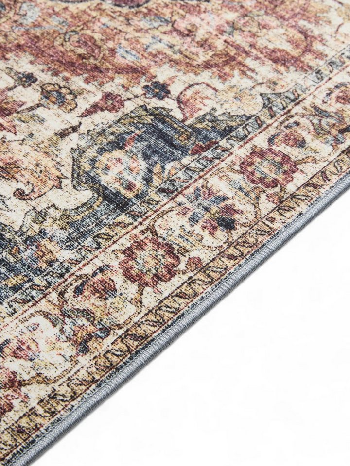 benuta Teppich George, rechteckig, Höhe: 5 mm, Vintage-Look, Kurzflor, Teppich Wohnzimmer, Schlafzimmer, Waschbar – Bild 5 von 5