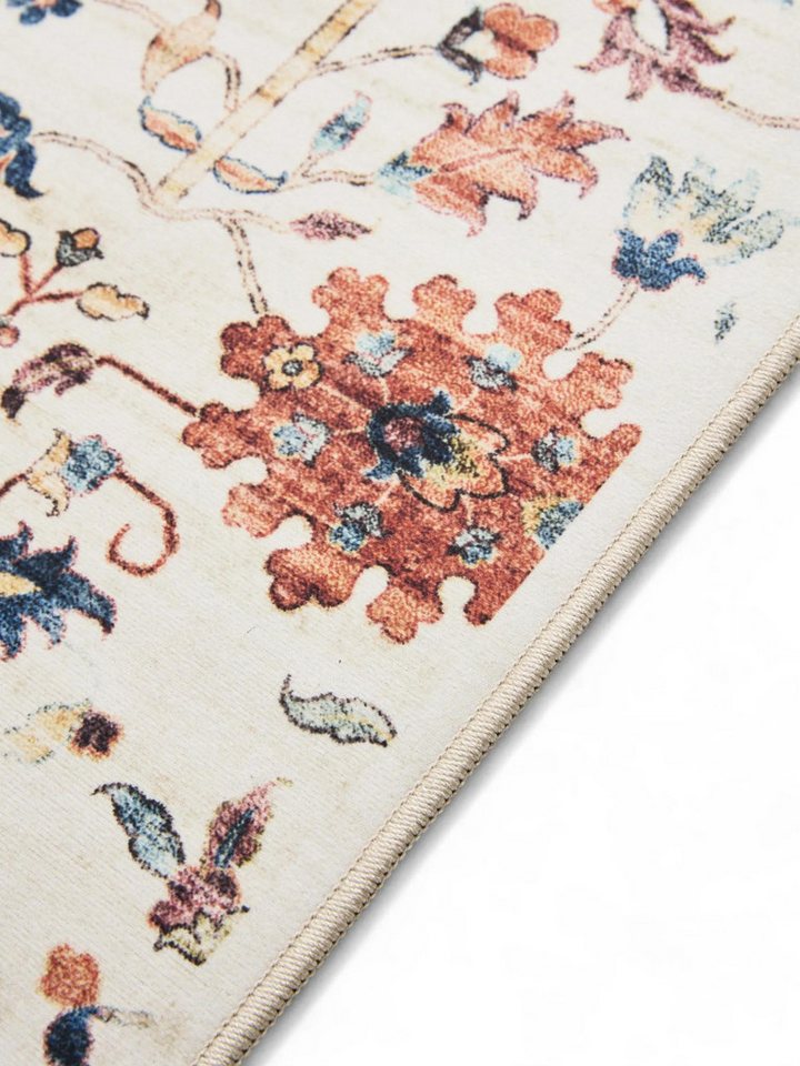 benuta Teppich George, rechteckig, Höhe: 5 mm, Vintage-Look, Kurzflor, Teppich Wohnzimmer, Schlafzimmer, Waschbar – Bild 5 von 5