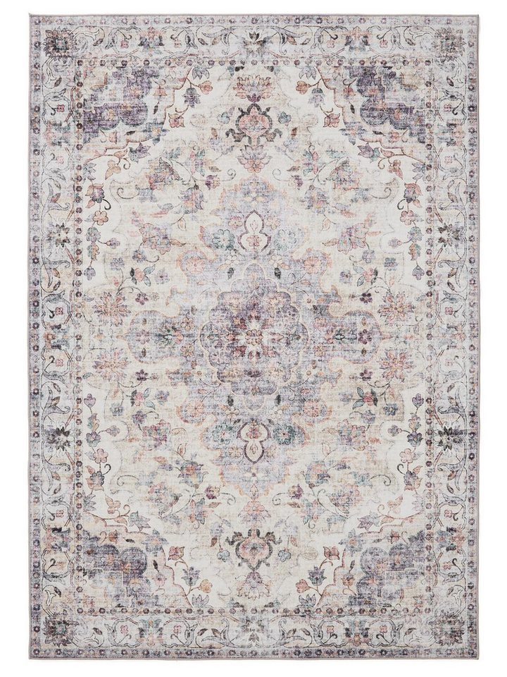 benuta Teppich George, rechteckig, Höhe: 5 mm, Vintage-Look, Kurzflor, Teppich Wohnzimmer, Schlafzimmer, Waschbar – Bild 2 von 5