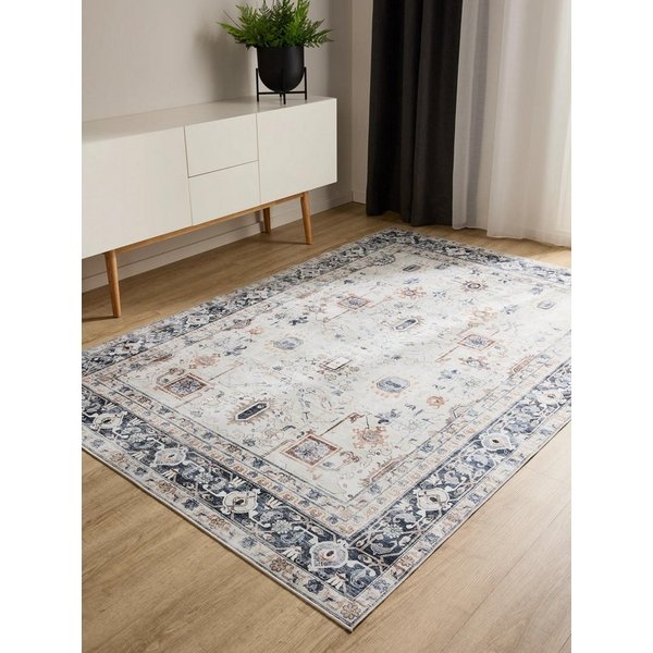 benuta Teppich George, rechteckig, Höhe: 5 mm, Vintage-Look, Kurzflor, Teppich Wohnzimmer, Schlafzimmer, Waschbar