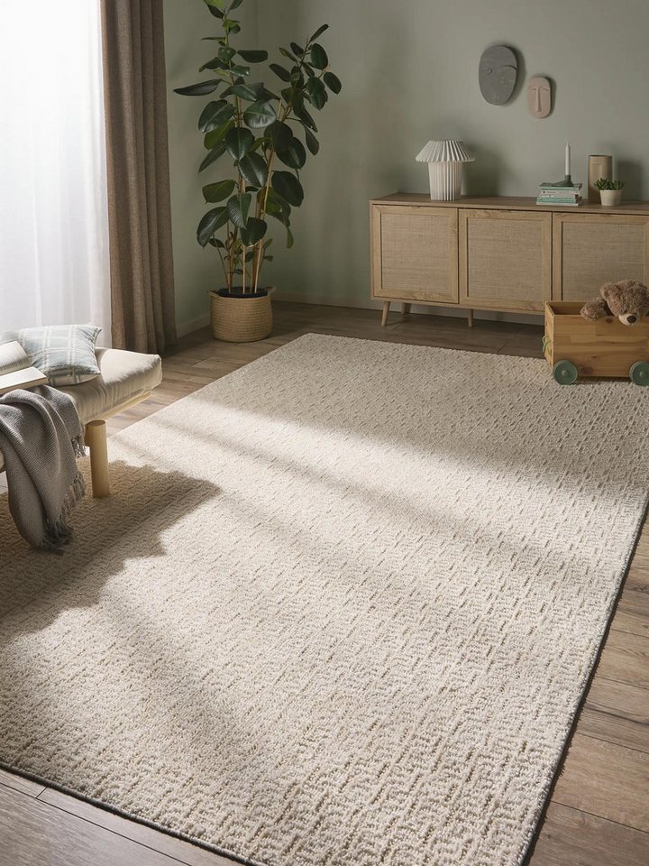 benuta Teppich Lilibeth, rechteckig, Höhe: 11 mm, Teppich Wohnzimmer, Schlafzimmer, Esszimmer, Flur, Kunstfaser, Cozy – Bild 2 von 5