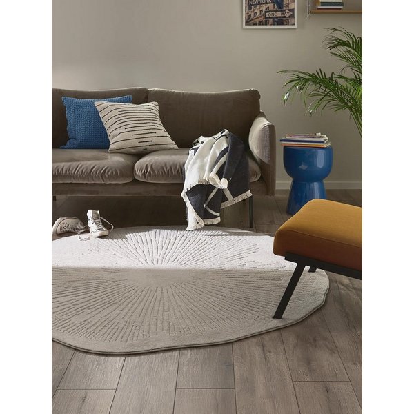 benuta Teppich Pam, rund, Höhe: 6 mm, Kunstfaser, Berber, Ethno-Style, Wohnzimmer