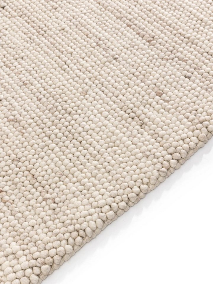 benuta Wollteppich Beads, rechteckig, Höhe: 11 mm, Teppich Wohnzimmer, Schlafzimmer, Esszimmer, Flur, Kunstfaser, Cozy – Bild 4 von 5