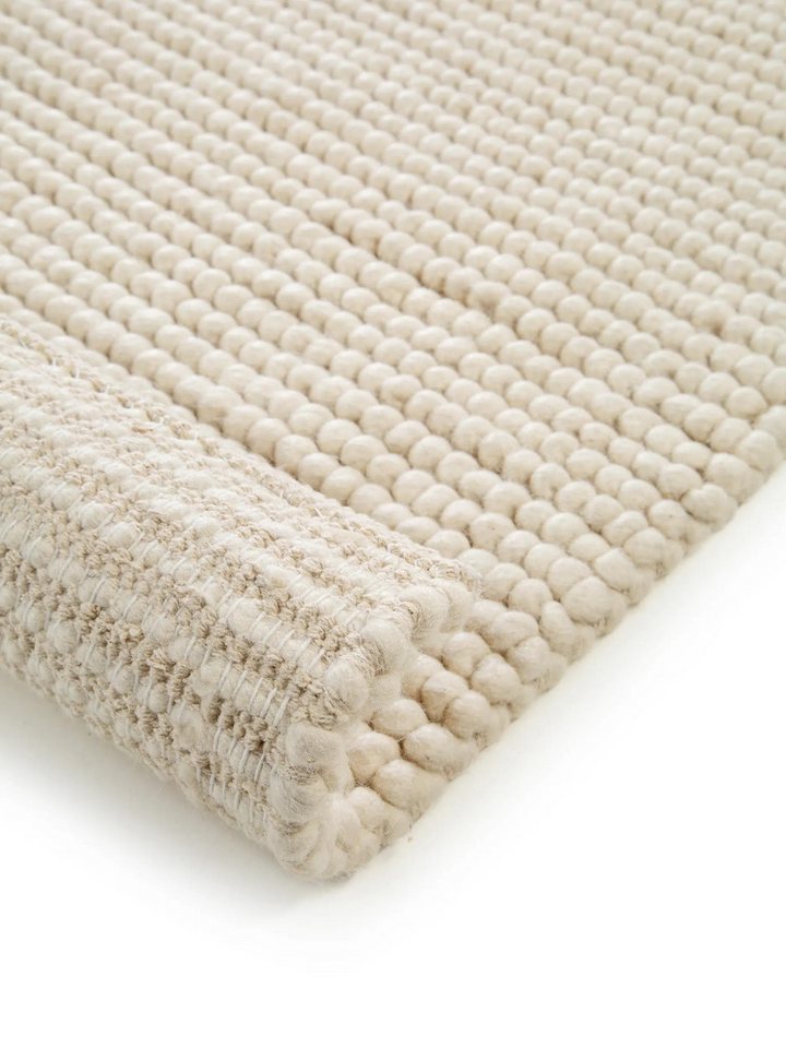 benuta Wollteppich Beads, rechteckig, Höhe: 11 mm, Teppich Wohnzimmer, Schlafzimmer, Esszimmer, Flur, Kunstfaser, Cozy – Bild 5 von 5