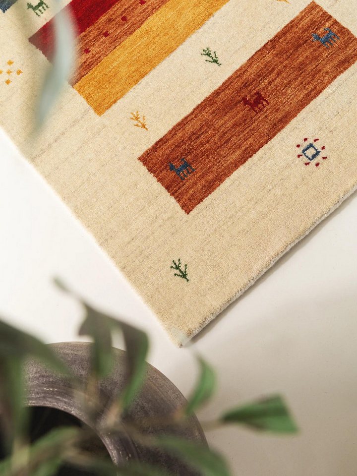 benuta Wollteppich Jamal, rechteckig, Höhe: 6 mm, Wolle, Teppich Wohnzimmer, Schlafzimmer, Esszimmer, Flur, Hygge – Bild 3 von 5