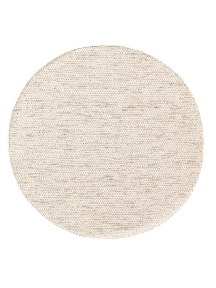benuta Wollteppich Rocco, rund, Höhe: 5 mm, Teppich Wohnzimmer, Schlafzimmer, Esszimmer, Flur, Kunstfaser, Cozy – Bild 2 von 5