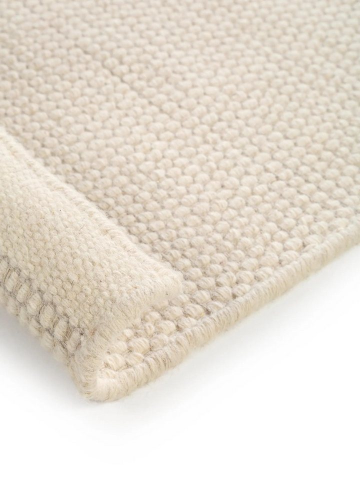 benuta Wollteppich Rocco, rechteckig, Höhe: 5 mm, Teppich Wohnzimmer, Schlafzimmer, Esszimmer, Flur, Kunstfaser, Cozy – Bild 5 von 5