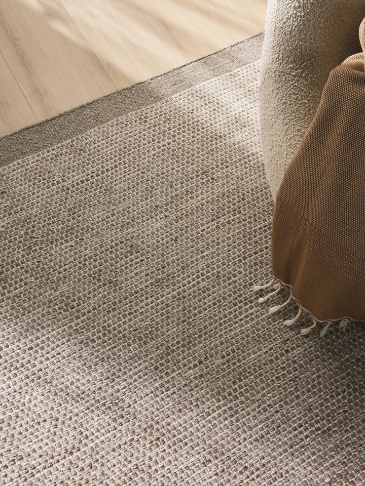 benuta Wollteppich Rocco, rechteckig, Höhe: 5 mm, Teppich Wohnzimmer, Schlafzimmer, Esszimmer, Flur, Kunstfaser, Cozy – Bild 3 von 5
