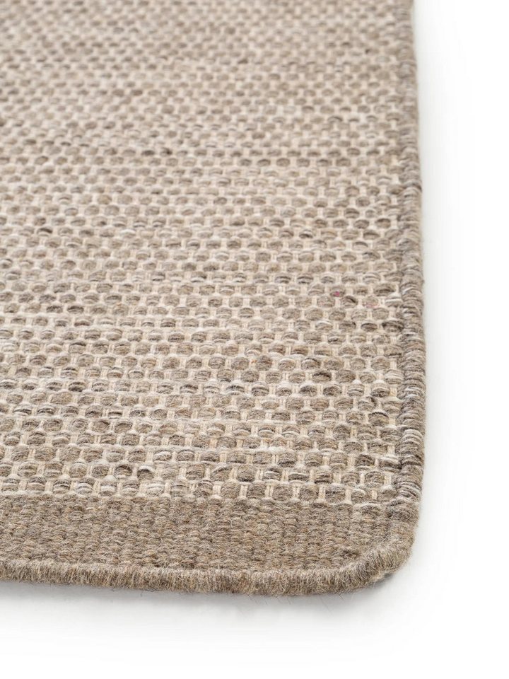 benuta Wollteppich Rocco, rechteckig, Höhe: 5 mm, Teppich Wohnzimmer, Schlafzimmer, Esszimmer, Flur, Kunstfaser, Cozy – Bild 4 von 5
