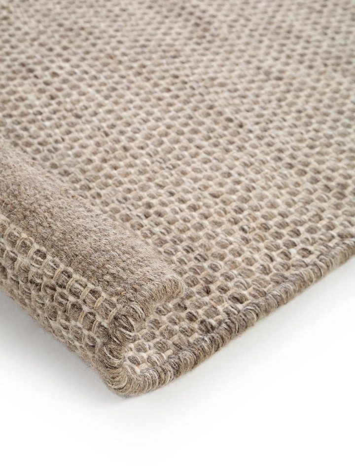 benuta Wollteppich Rocco, rechteckig, Höhe: 5 mm, Teppich Wohnzimmer, Schlafzimmer, Esszimmer, Flur, Kunstfaser, Cozy – Bild 5 von 5
