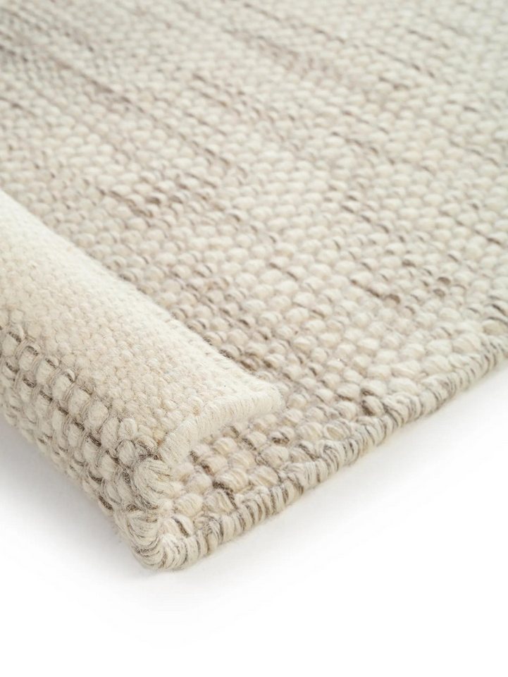 benuta Wollteppich Rocco, rechteckig, Höhe: 5 mm, Teppich Wohnzimmer, Schlafzimmer, Esszimmer, Flur, Kunstfaser, Cozy – Bild 5 von 5