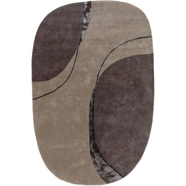 benuta Wollteppich Shape, Sonderform, Höhe: 6 mm, Kunstfaser, Berber, Ethno-Style, Wohnzimmer