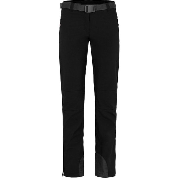 Bergson Outdoorhose MAILA Damen Winter Softshellhose, winddicht, warm, Langgrößen, schwarz