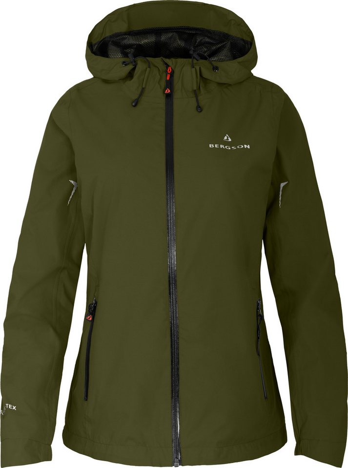 Bergson Regenjacke HELLI Damen Regenjacke, Netzfutter, 12000 mm Wassersäule, Kurzgrößen, dunke – Bild 2 von 5