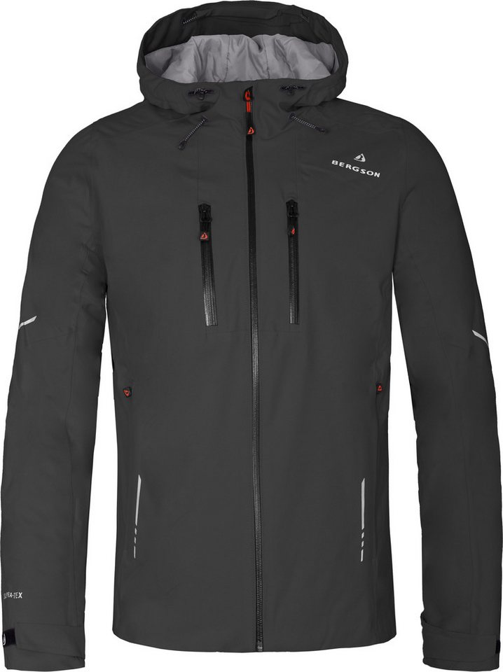 Bergson Regenjacke SKIEN THERMO Herren Regenjacke, leicht wattiert, recycelt, 20000 mm Wassersäule, N – Bild 2 von 5