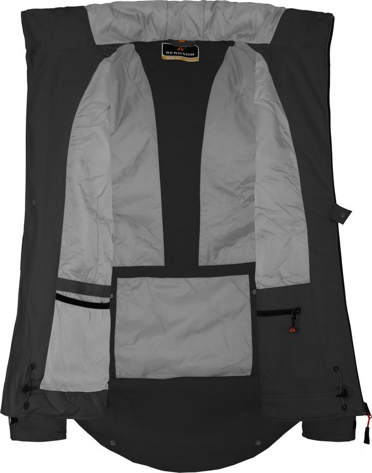 Bergson Regenjacke SKIEN THERMO Herren Regenjacke, leicht wattiert, recycelt, 20000 mm Wassersäule, N – Bild 5 von 5