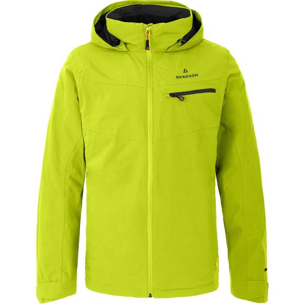 Bergson Regenjacke TALLMOS Herren Regenjacke, Wasserdicht 20.000 mm, Langgrößen, leuchtend grün