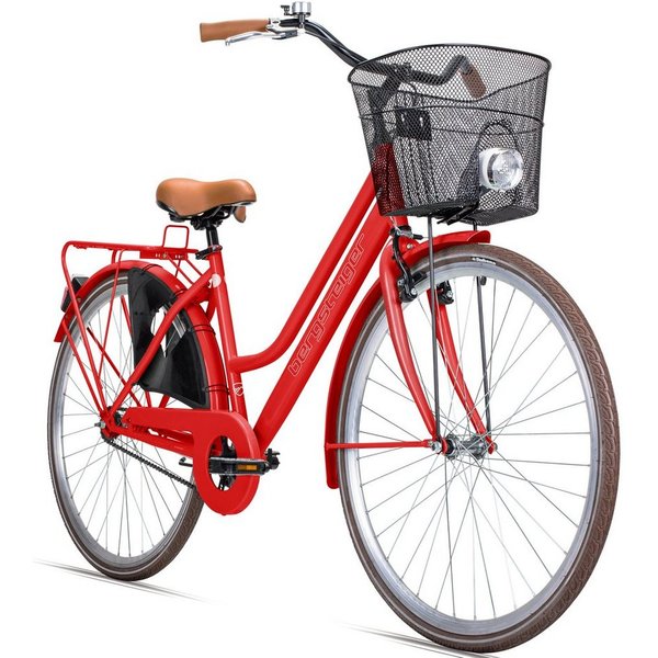bergsteiger Cityrad Amsterdam 26, 28 Zoll Damenfahrrad, ab 150 cm, Korb, 1 Gang, V-Bremse & Rücktrittbremse