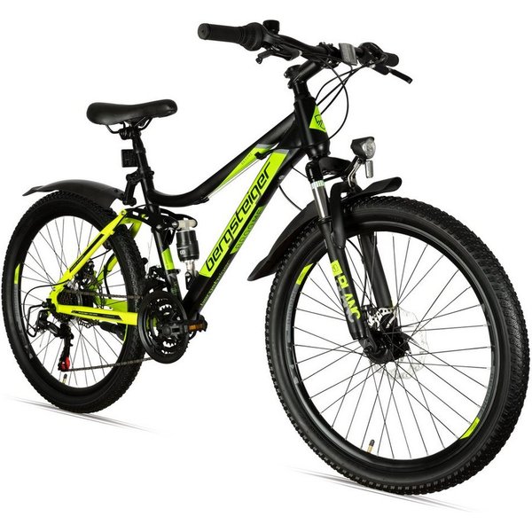 bergsteiger Kinderfahrrad Broome 24, 26 Zoll, Damen, Herren, Mountainbike, 21 Gang Shimano Shimano Tourney Schaltung Schaltwerk, Kettenschaltung, Scheibenbremse