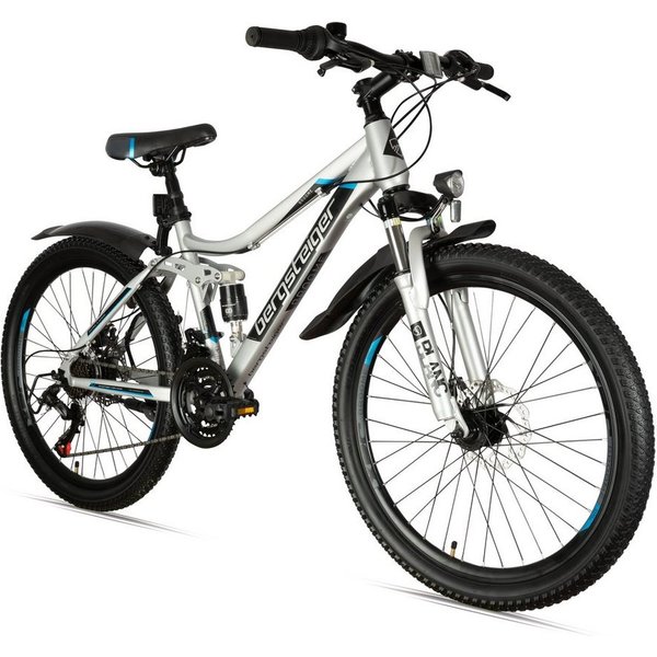 bergsteiger Kinderfahrrad Broome 24, 26 Zoll, Damen, Herren, Mountainbike, 21 Gang Shimano Shimano Tourney Schaltung Schaltwerk, Kettenschaltung, Scheibenbremse