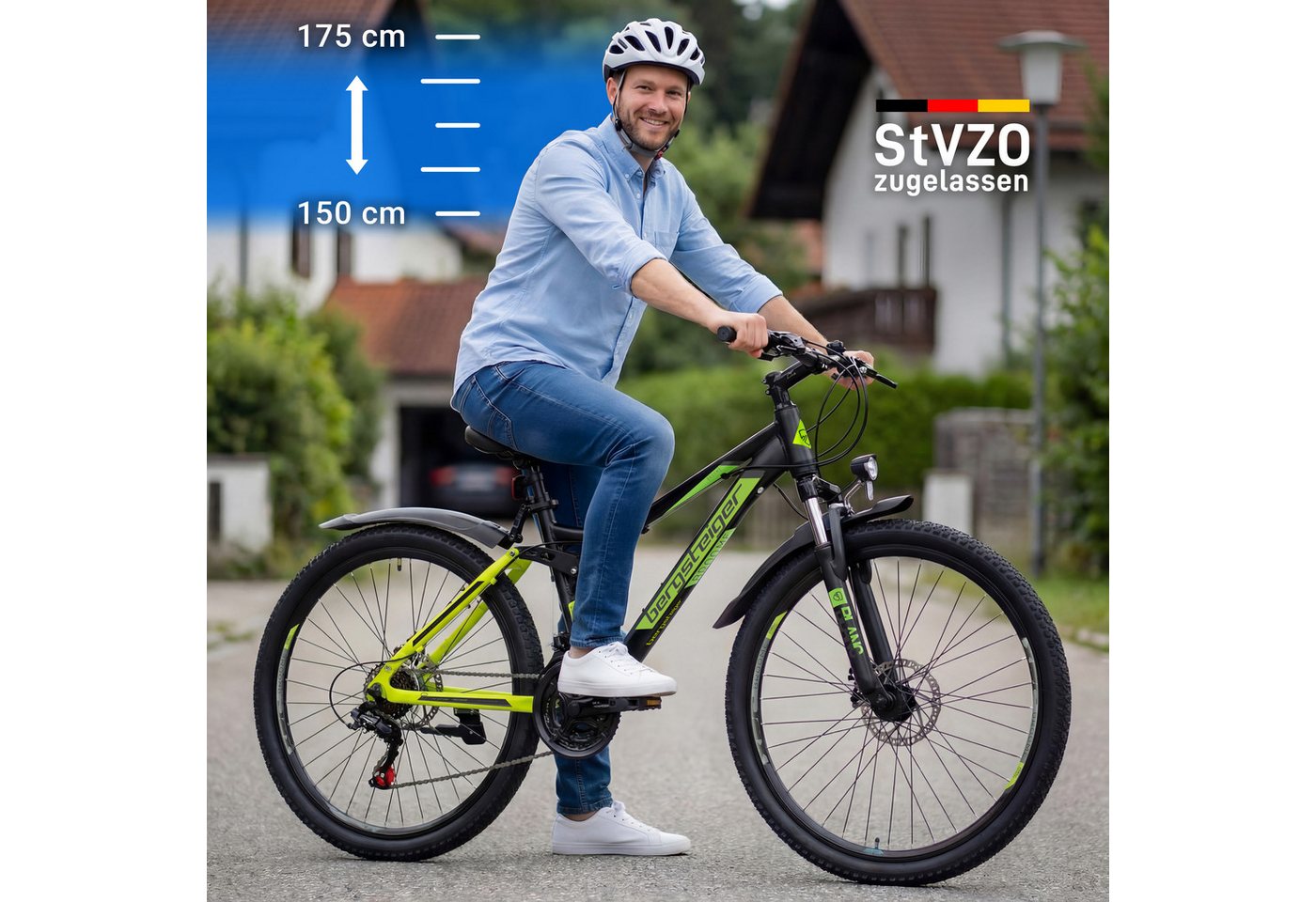 bergsteiger Kinderfahrrad Broome 24, 26 Zoll, Damen, Herren, Mountainbike, 21 Gang Shimano Shimano Tourney Schaltung Schaltwerk, Kettenschaltung, Scheibenbremse – Bild 2 von 5