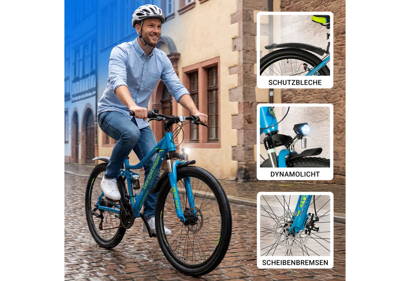 bergsteiger Kinderfahrrad Broome 24, 26 Zoll, Damen, Herren, Mountainbike, 21 Gang Shimano Shimano Tourney Schaltung Schaltwerk, Kettenschaltung, Scheibenbremse – Bild 3 von 5