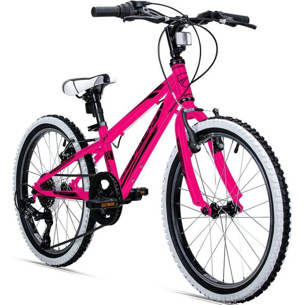 bergsteiger Kinderfahrrad Kansas 20, 24 Zoll, 6, 7, 8, 9, 10, 11 Jahre, Mädchen, Jungen, 6 Gang Shimano Tourney RD-TY300 Schaltwerk, Kettenschaltung, V-Brakes