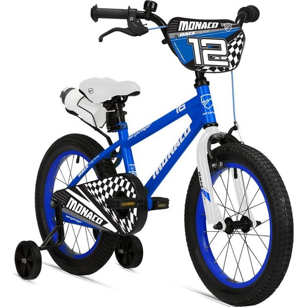 bergsteiger Kinderfahrrad Monaco 12 Zoll, geeignet für 3 und 4 Jahre, BMX, 1 Gang, V-Brakes, Trinkflasche