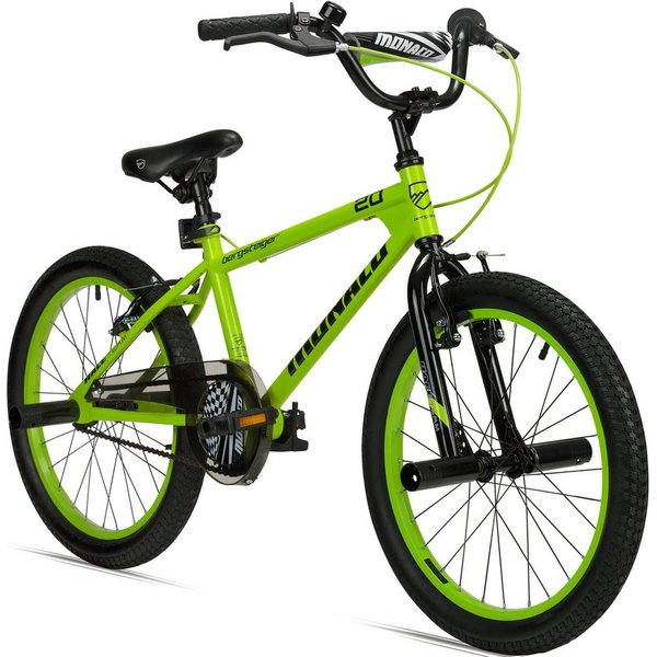 bergsteiger Kinderfahrrad Monaco 20 Zoll BMX, geeignet für 6 - 9 Jahre, Mädchen, Jungen, 1 Gang, V-Brakes