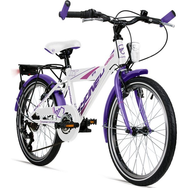 bergsteiger Kinderfahrrad Sydney 20, 24 Zoll, 6 - 9 Jahre, StVZO, Mädchen, Jungen, Shimano Tourney RD-TY300 Schaltwerk, Kettenschaltung, V-Bremsen, Dynamo