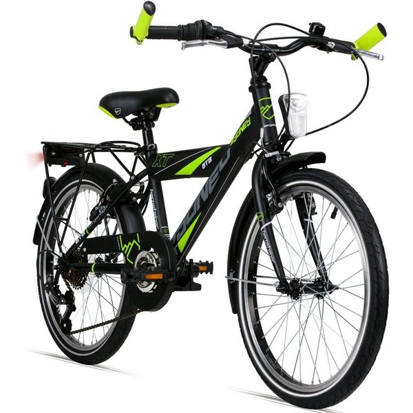 bergsteiger Kinderfahrrad Sydney 20, 24 Zoll, 6 - 9 Jahre, StVZO, Mädchen, Jungen, 6 Gang Shimano Tourney RD-TY300 Schaltwerk, Kettenschaltung, V-Bremsen, Dynam